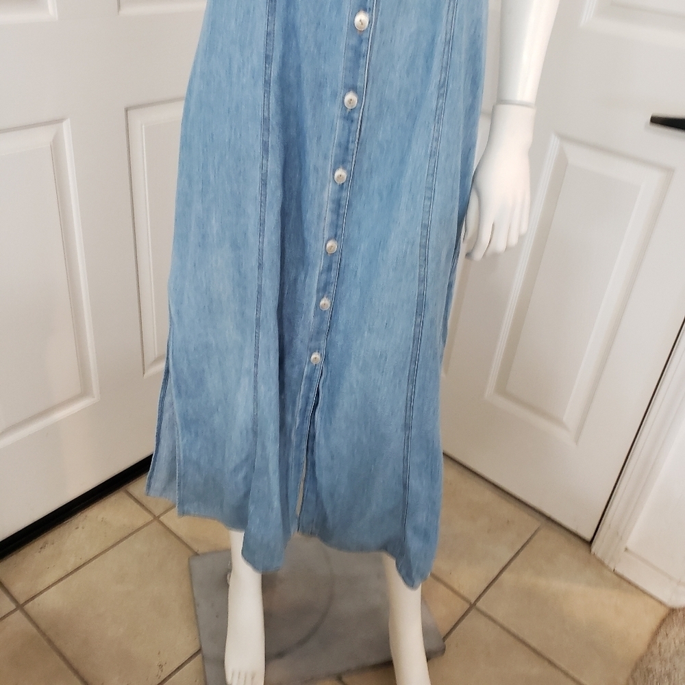 Byer Too! California Elegant Blue Denim Maxi Dress - Picture 4 of 8